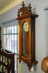 19th Century Walnut Double Weight Regulator Wall Clock 