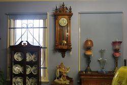 19th Century Walnut Double Weight Regulator Wall Clock 