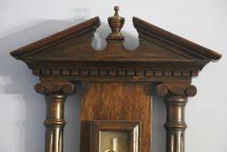 Large Edwardian Carved Oak Barometer 