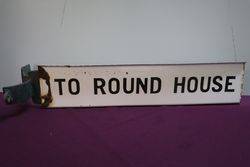 andquotTo Round Houseandquot Enamel Double Sided Post Mount Sign 