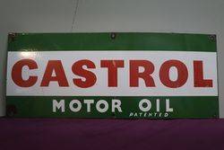 Castrol Motor Oil Patented Enamel Rack Advertising Sign #