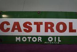 Castrol Motor Oil Patented Enamel Advertising Sign 
