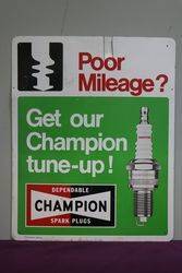 Champion Spark Plugs Advertising Tin Sign 