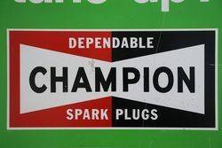 Champion Spark Plugs Advertising Tin Sign 