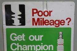 Champion Spark Plugs Advertising Tin Sign 