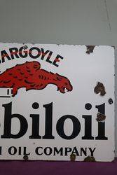 Gargoyle Mobiloil Double Sided Enamel Advertising Sign 