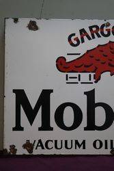 Gargoyle Mobiloil Double Sided Enamel Advertising Sign 