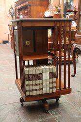 Walnut Revolving Bookcase 