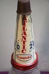 Atlantic Quart Embossed Tin Top Bottle