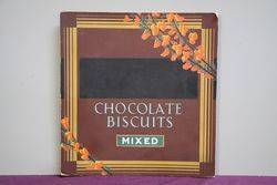 Chocolate Biscuits Mixed Shop Advertising Card. #