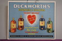 Duckworth's Essences & Colours Advertising Card Sign #