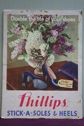 Philips Stick-a Soles & Heels Card Advertising Sign #