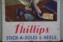 Philips Sticka Soles and Heels Card Advertising Sign 