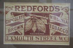 Redford's Tobacco Framed Advertising Poster #
