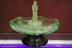 Art Deco 3pc Float Bowl + Figure #