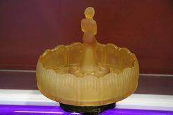 Art Deco Golden Glass Float Bowl 