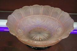 Art Deco Pink Glass Float Bowl 