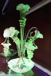 C20th Uranium Glass Epergne 