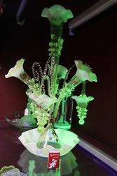 C20th Uranium Glass Epergne 