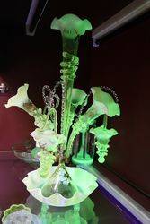 C20th Uranium Glass Epergne 