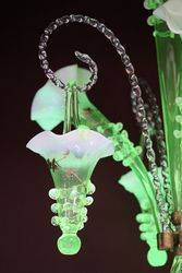 C20th Uranium Glass Epergne 