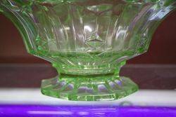 Green Glass Art Deco Bowl C1930  