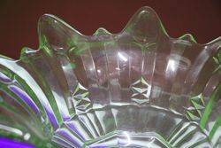 Green Glass Art Deco Bowl C1930  