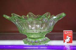 Green Glass Art Deco Bowl C1930  