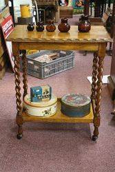 Oak Twist Legs Tea Trolly 