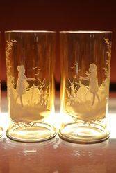 Wonderful Set Of 6 Victorian Gregor Tumblers  