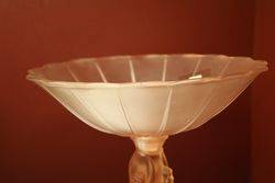 Deco Pink Glass Tazza C1930 