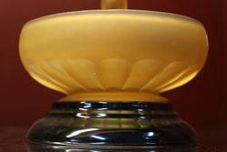 Art Deco Amber Glass Float Bowl + Stand C1930 