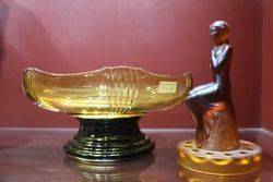 Deco Amber Float Bowl C1930 