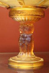 Art Deco Cherub Glass Comport C1930