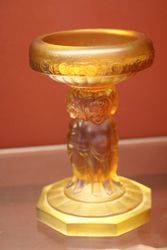 Art Deco Cherub Glass Comport C1930