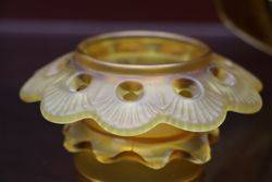 Deco Amber Glass Float Bowl C1930 