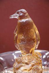 Glass Art Deco Penguin Vase C1930 