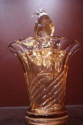 Glass Art Deco Penguin Vase C1930 