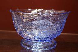 Deco Blue Glass Bowl  