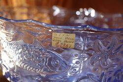 Deco Blue Glass Bowl  
