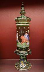 Superb 19th Century German Hand Decorated Vase  #