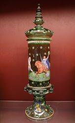 Superb 19th Century German Hand Decorated Vase  