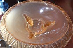 Pink Glass Art Deco Pelican Float Bowl  