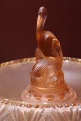 Pink Glass Art Deco Pelican Float Bowl  