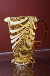 Art Deco Amber Jug  #