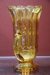 2 Hand Amber  Vase C1930