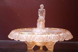 Art Deco Pink Glass Float Bowl  #