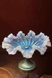 Late 19th Century Vaseline Glass Compote 