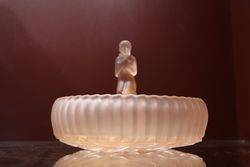 Pink Glass Deco Gloat Bowl C1930 