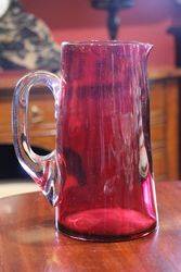 VIctorian Ruby Glass Jug 